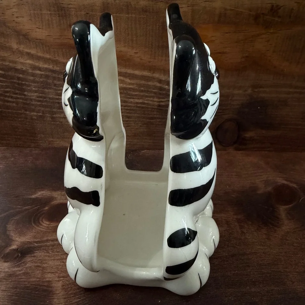 VTG 3pc Burton+Burton Chester Cat & More Salt Pepper Shakers Napkin Holder Timer